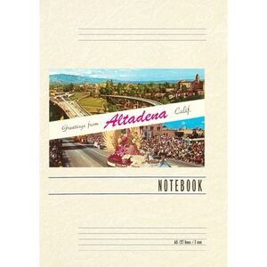 Vintage Lined Notebook Greetings from Altadena, California -- Found Image Press